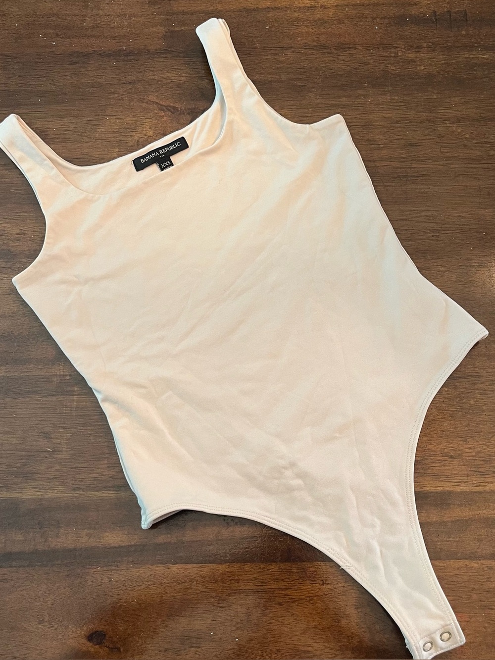 Banana Republic Women’s Square Neck Nude Beige Sleeveless Bodysuit Size XXS